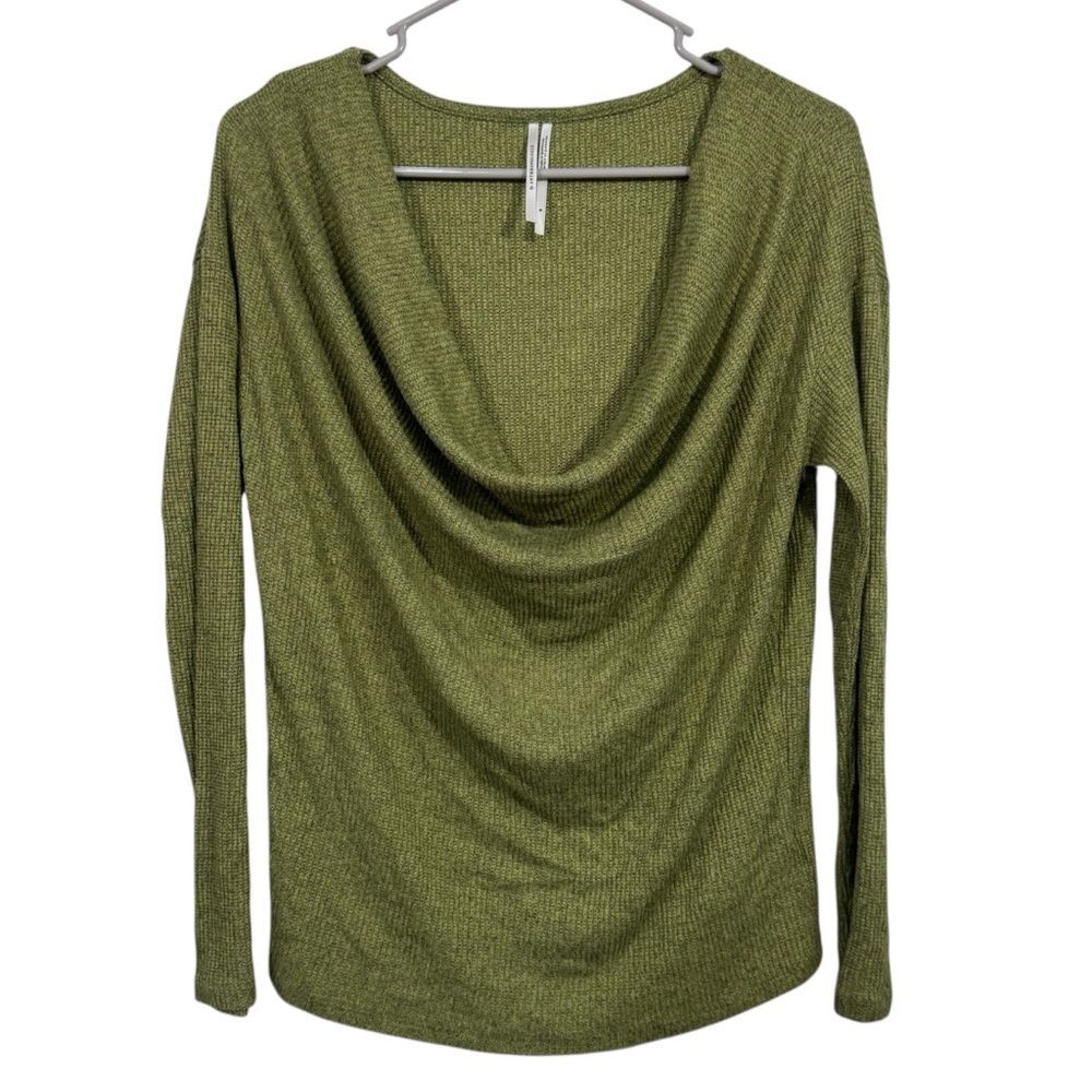 Anthropologie Matcha Green Cowl Neck Lightweight Sweater